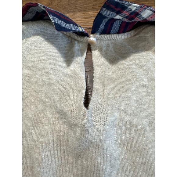 J Crew shirt with plaid undershirt 100% cotton - Picture 5 of 5